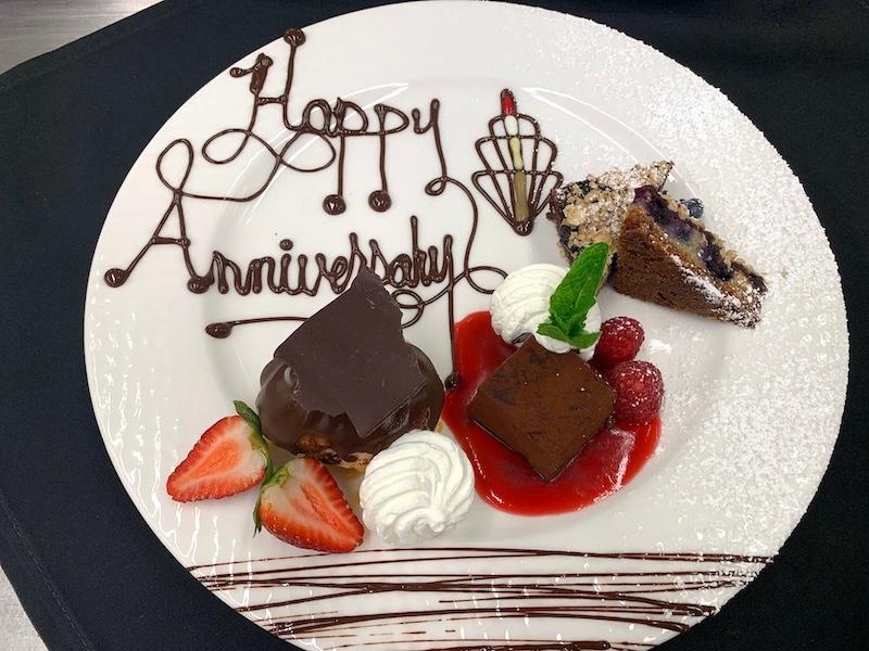 Happy Anniversary dessert plate