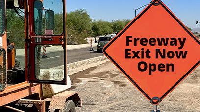 Freeway exit now open