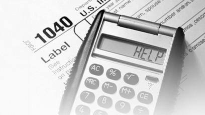 1040 tax form with calculator