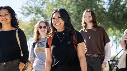 students on campus