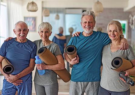 seniors at a gym