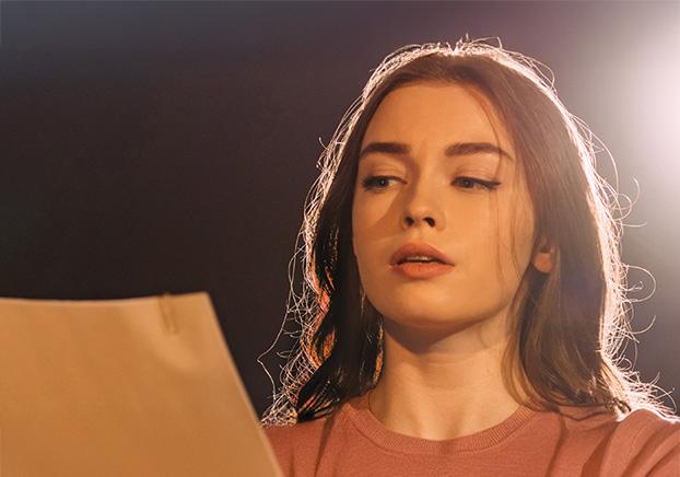student performing