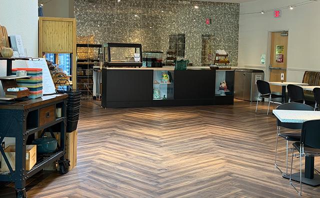 new enlarged dining and counter area